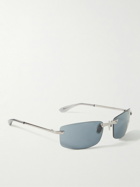 Acne Studios - Abello Rimless Rectangular-Frame Silver-Tone Sunglasses