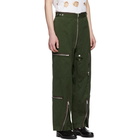 Maison Margiela Green Zipper Trousers