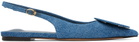 JACQUEMUS Blue 'Les slingbacks Duelo plates' Ballerina Flats