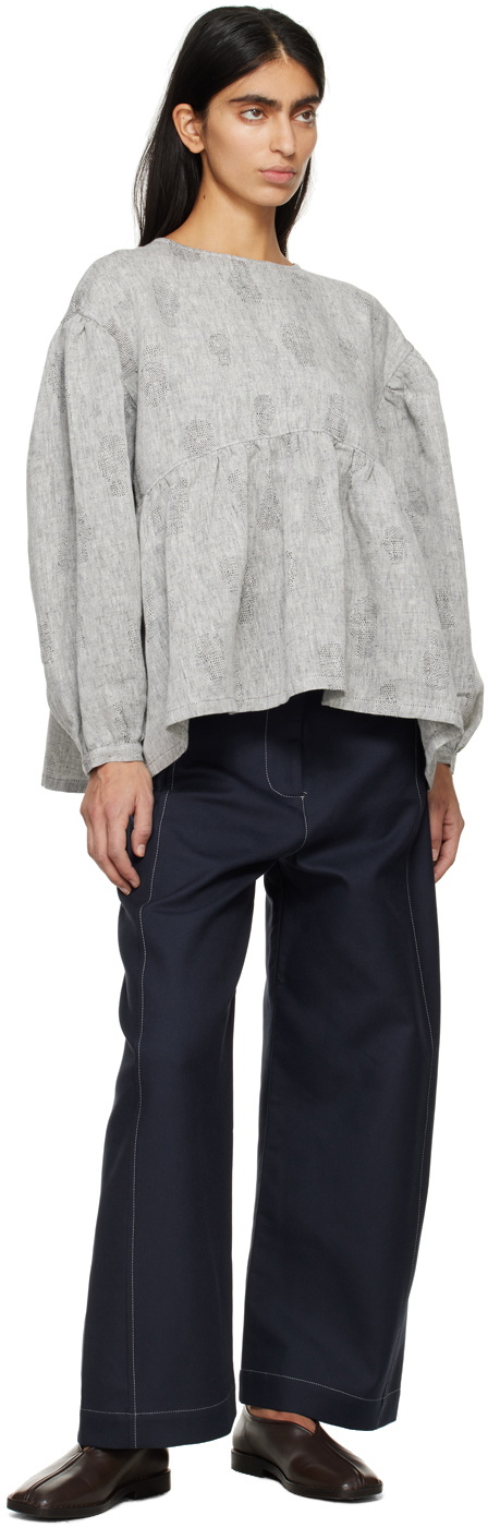 Henrik Vibskov Gray Bowl Blouse