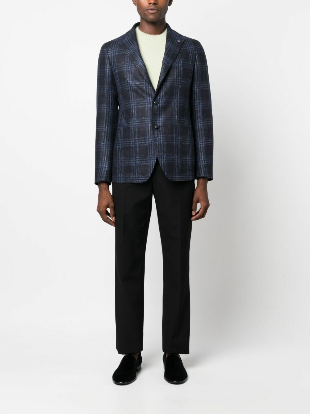 Tagliatore single-breasted checked-pattern blazer - Neutrals