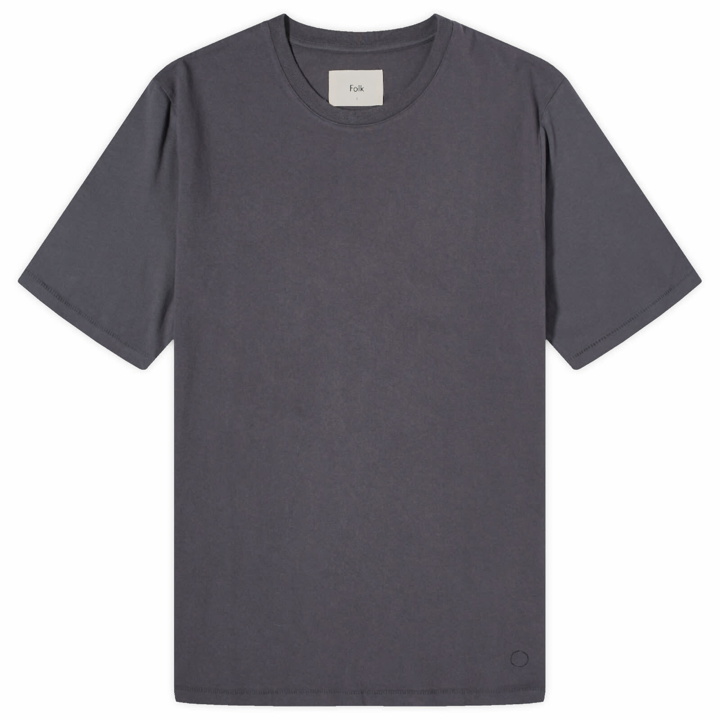 Photo: Folk Men's Contrast Sleeve T-Shirt in Graphite