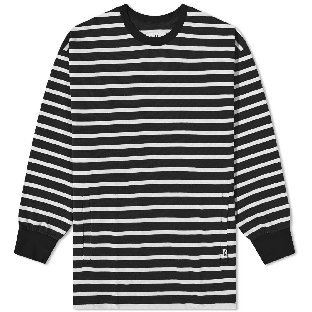 CMF Comfy Outdoor Garment Men's Slow Dry Stripe Border T-Shirt in  Blackxwhite
