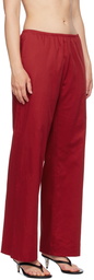 LESET Red Yoko Pocket Trousers