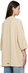 032c Beige Fainting Cross Oversized Polo