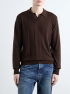 Altea - Virgin Wool Polo Sweater - Brown