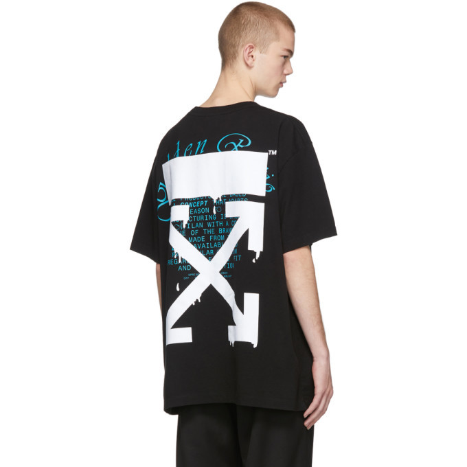 Off-White Black Dripping Arrow T-Shirt Off-White