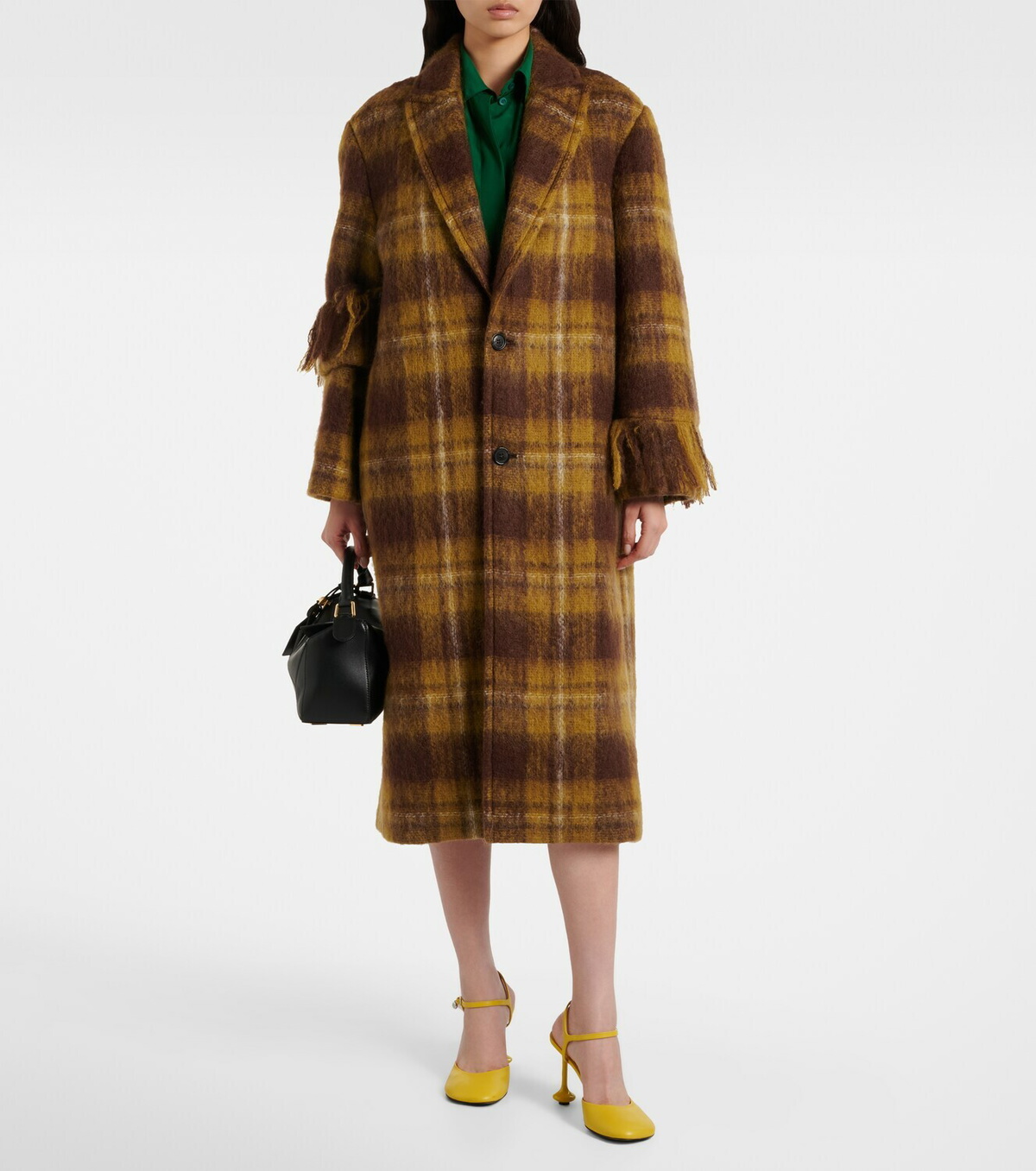 Loewe Fringed mohair and wool coat