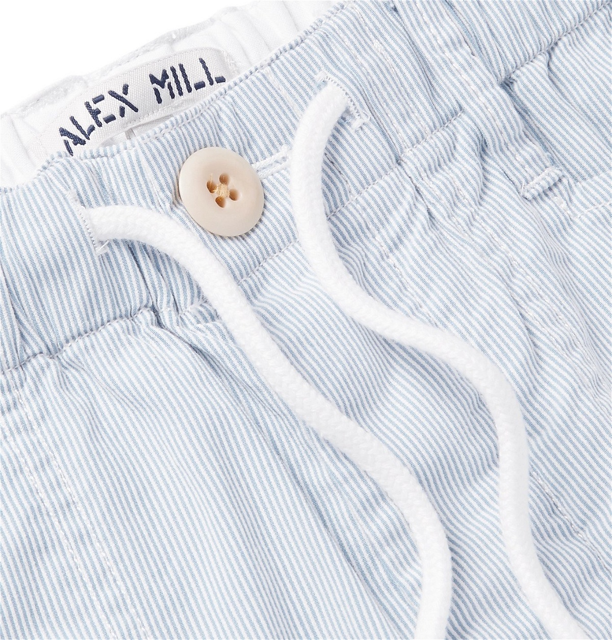 Alex Mill - Striped Cotton-Blend Drawstring Shorts - Blue Alex Mill