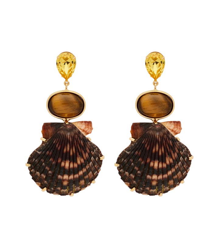 Photo: Jennifer Behr Augustine crystal-embellished drop earrings