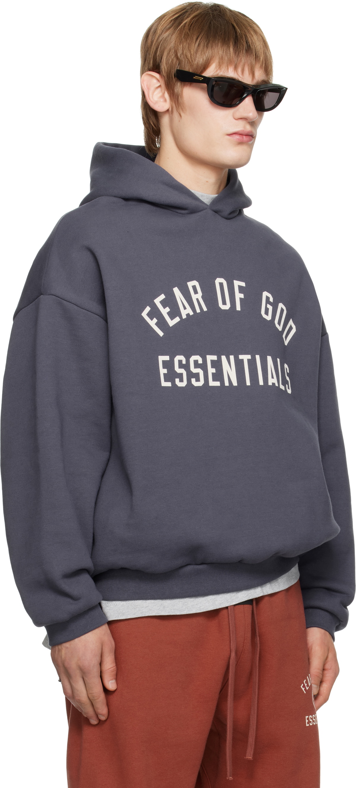 Fear of God ESSENTIALS Navy Fleece Hoodie
