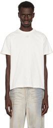 GANNI Off-White Relaxed Rhinestone T-shirt