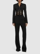 DION LEE - Wool Blend Corset Cut Out Blazer