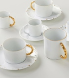 L'Objet Haas Mojave set of 6 espresso cups and saucers