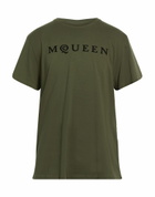 Mcqueen Mens T-shirt Military in Green