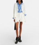 Sacai Paneled denim shorts