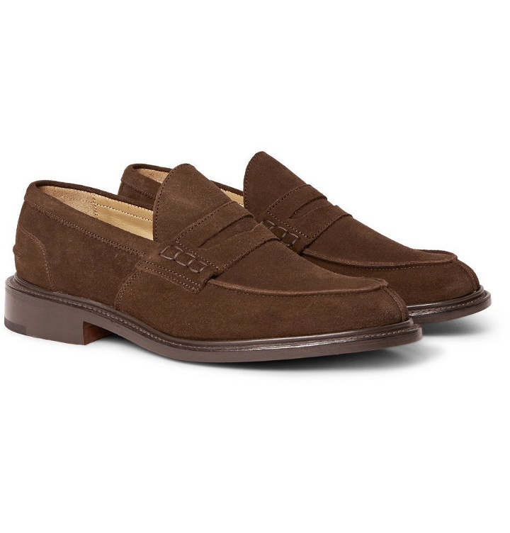 Photo: Tricker's - James Suede Penny Loafers - Men - Chocolate