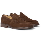 Tricker's - James Suede Penny Loafers - Men - Chocolate