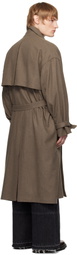 Youth Brown Oversized Trench Coat