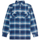Polo Ralph Lauren Men's Check Flannel Overshirt in Blue/Cream Multi