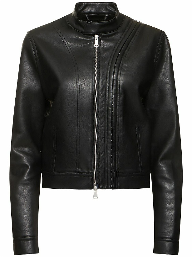 Photo: Y/PROJECT Faux Leather Biker Jacket with Hooks