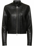 Y/PROJECT Faux Leather Biker Jacket with Hooks