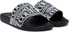 Versace Jeans Couture Black Logo Pool Slides
