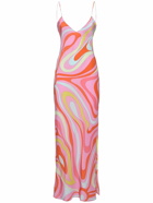 PUCCI Printed Silk Crepe Long Dress