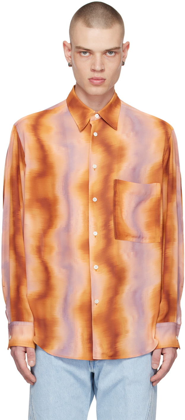 NVRFRGT Orange Graphic Shirt