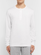 Handvaerk - Pima Cotton-Jersey Henley Pyjama Shirt - White