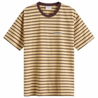 thisisneverthat Men's Stripe T-Shirt in Brown