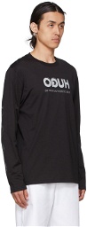 Hugo Black Smiley Edition Reversed Logo Long Sleeve Shirt