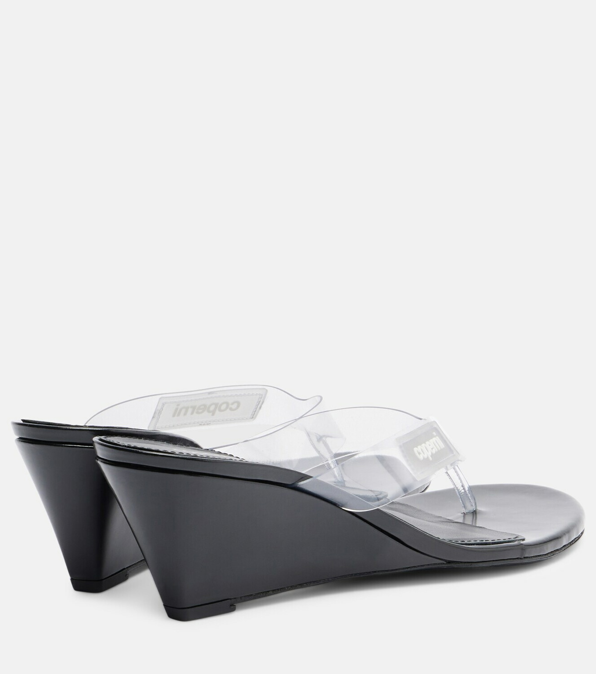Coperni Logo PVC wedge thong sandals