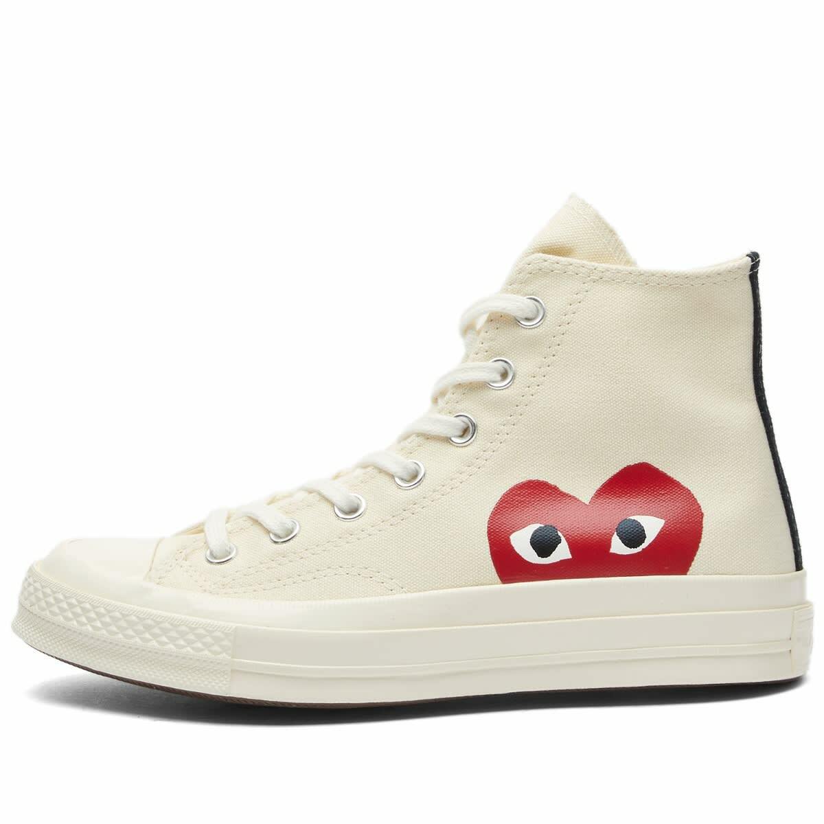 Comme des Garçons Play Converse Chuck Taylor 1970S Hi-Top Sneakers in Beige