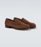George Cleverley Cannes suede penny loafers