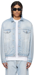 VTMNTS Blue Embroidered Denim Jacket