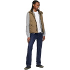 Stone Island Khaki G100010 Crinkled Reps NY Down Vest