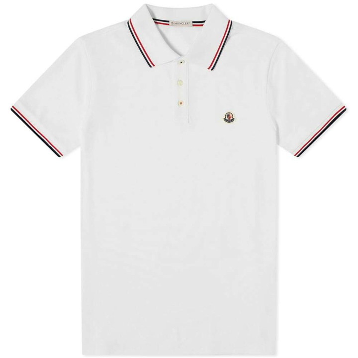 Photo: Moncler Men's Classic Logo Polo Shirt in White
