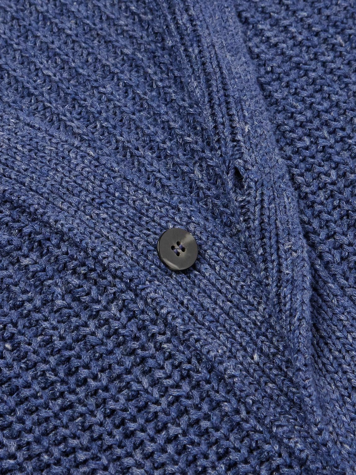 Federico Curradi - Ribbed Linen Cardigan - Blue