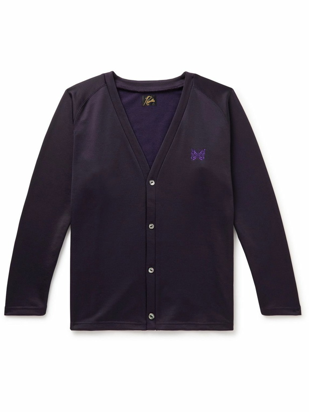 Photo: Needles - Logo-Embroidered Tech-Jersey Cardigan - Purple