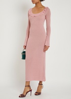 Loveshackfancy Tawnie Fine-knit Midi Dress Pink