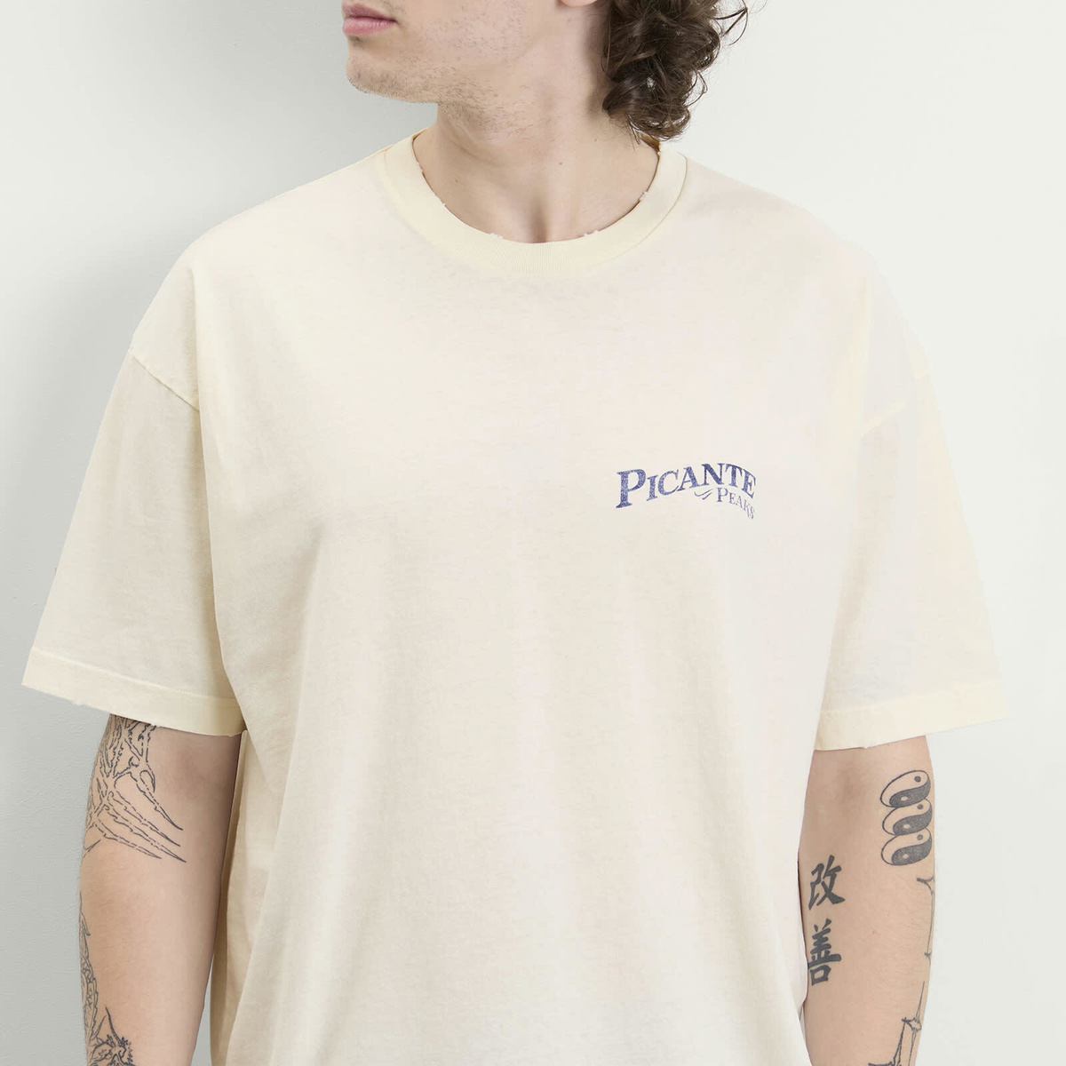 Picante Men's Peaks Patch T-Shirt in Ivory