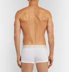 Versace - Three-Pack Logo-Detailed Stretch-Cotton Boxer Briefs - White