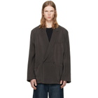 LEMAIRE Brown Soft Double Breasted Blazer