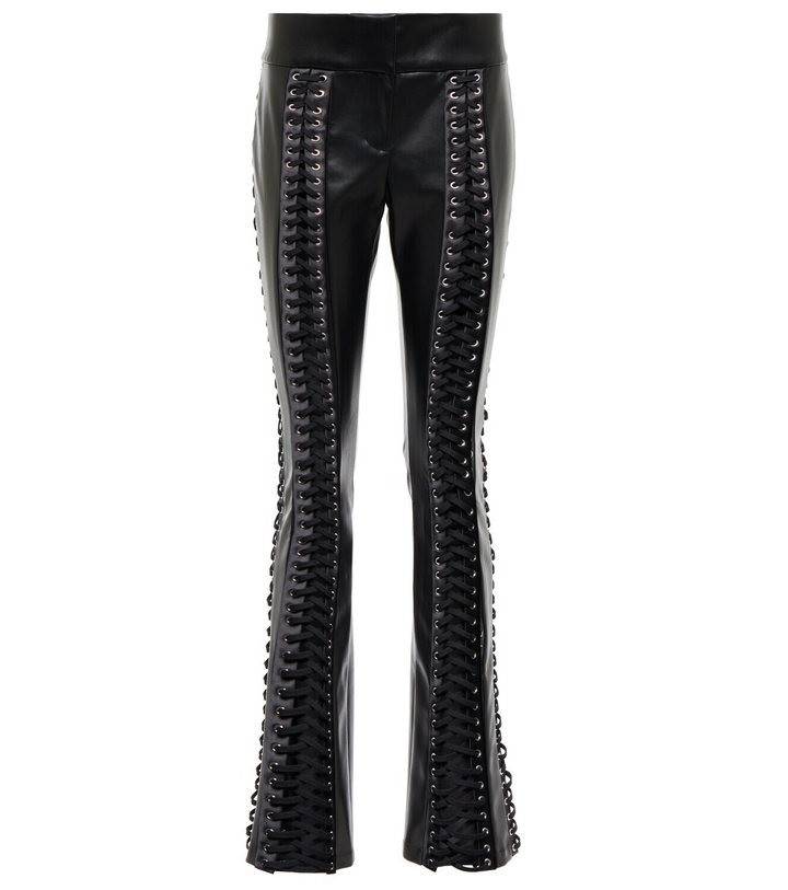 Photo: Dolce&Gabbana - Lace-up faux leather low-rise pants