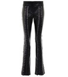 Dolce&Gabbana - Lace-up faux leather low-rise pants