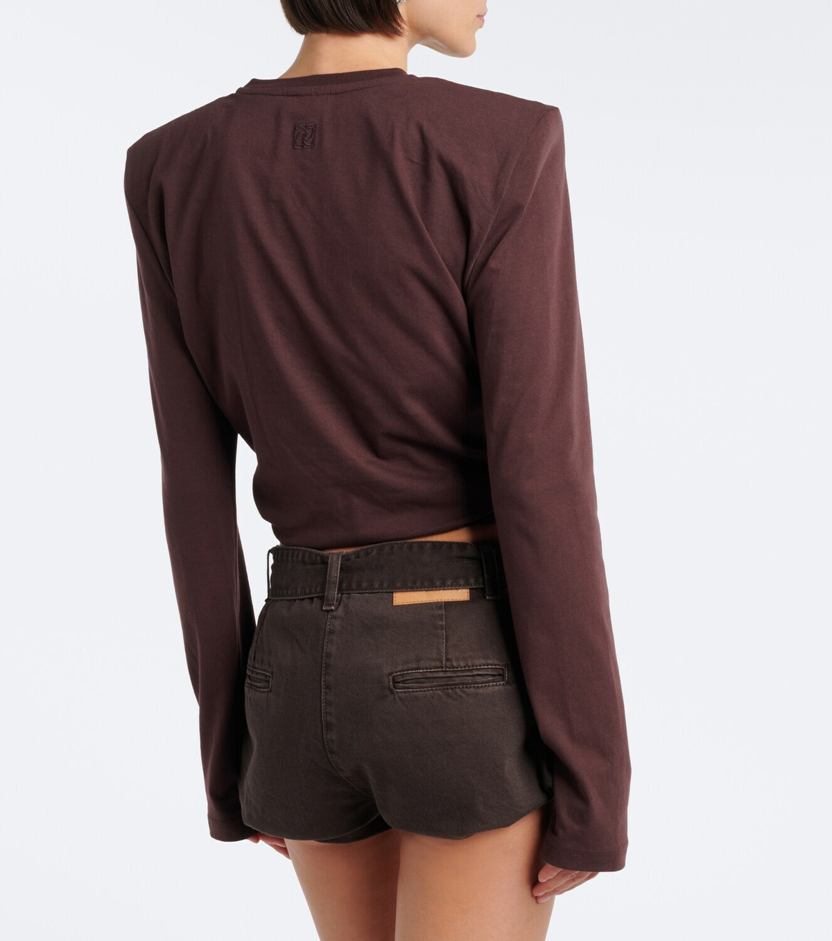 Magda Butrym Cotton-blend jersey crop top
