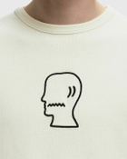 Brain Dead HEAVYWEIGHT 3D EMBROIDERY LOGOHEAD TEE Beige Mens Shortsleefe