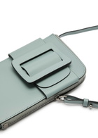 Boyy Buckle Leather Cross-body Phone Case - Light Blue - One Size