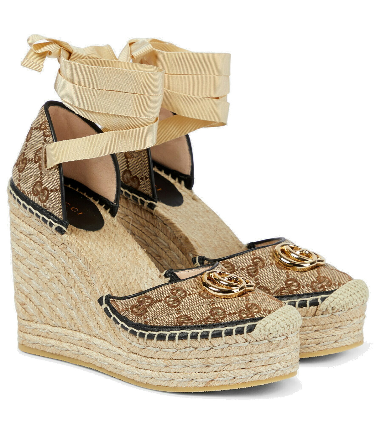 Gucci - GG canvas wedge espadrilles Gucci